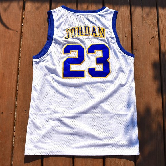New Michael Jordan Laney High School Highschool Bucs White Basketball Jersey LRG - Picture 1 of 2